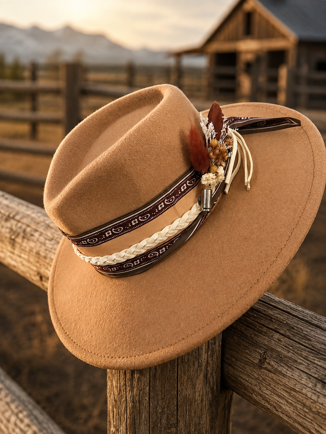 Kids Wide Brim Hat- No. 8